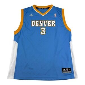 Denver Nuggets Basketball Jersey Youth XL Blue NBA Basketball Adidas Lawson 3